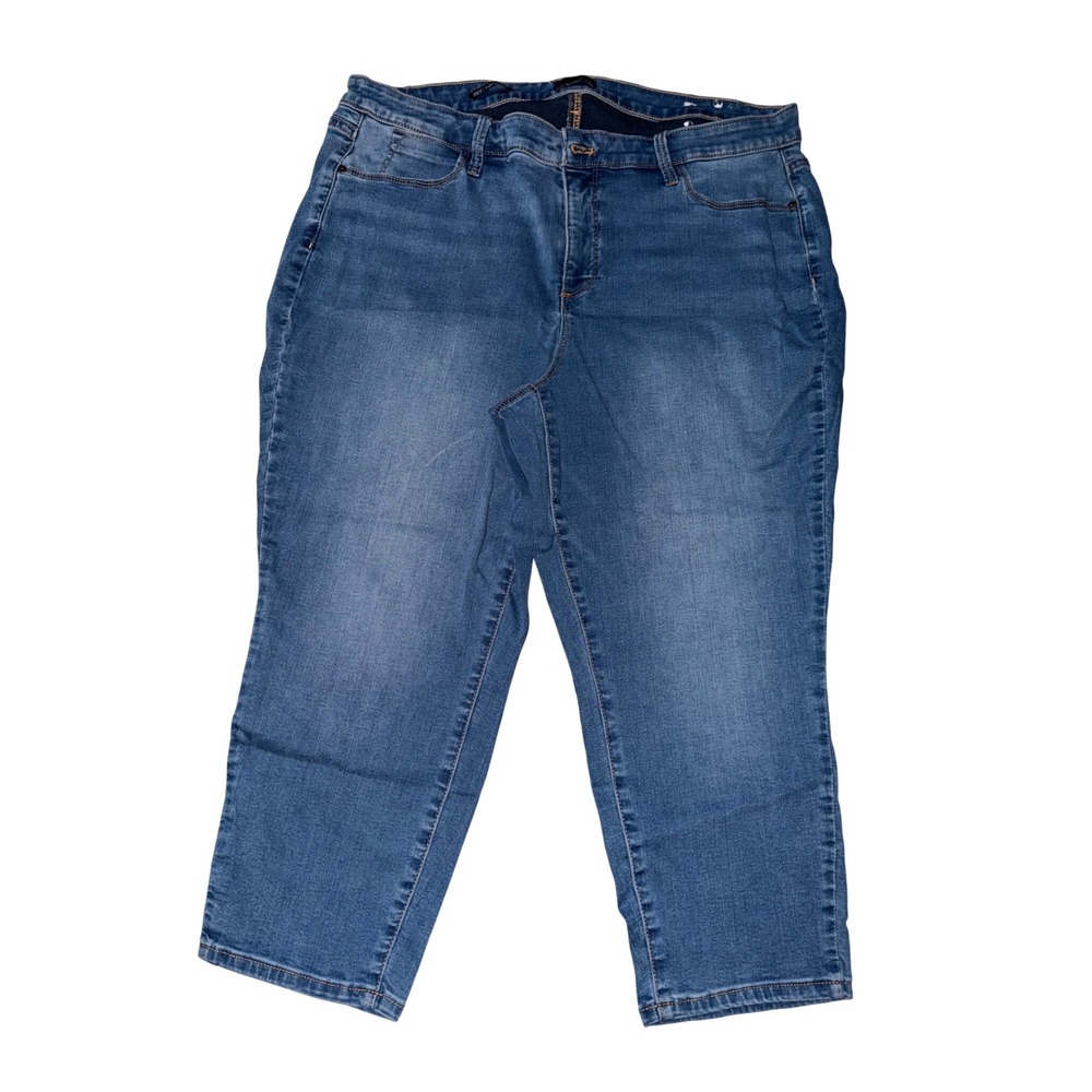 Talbots Womens Jegging Crop Jeans Medium Wash Denim Blue Size 18WP